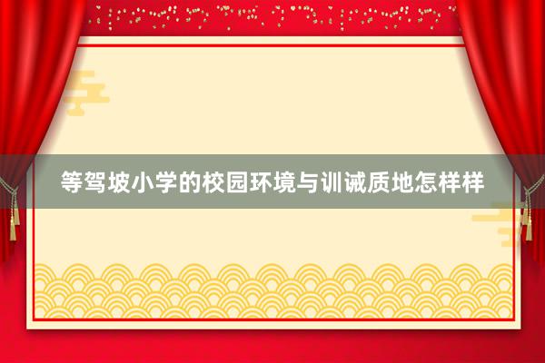 等驾坡小学的校园环境与训诫质地怎样样